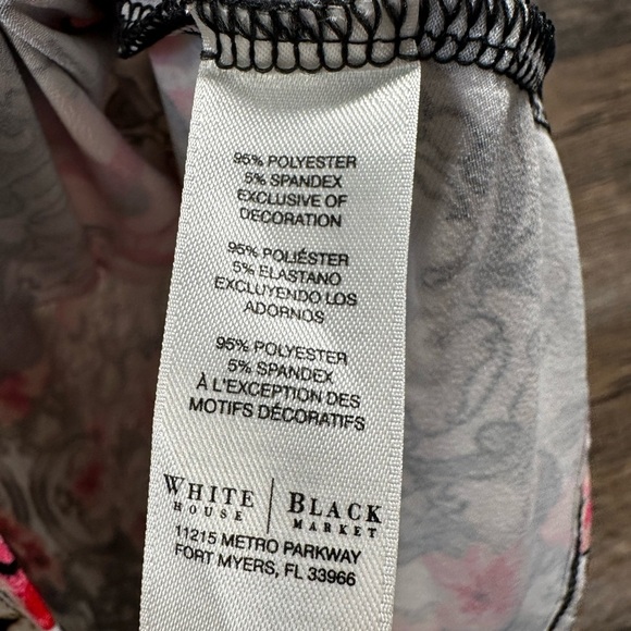 White House Black Market Floral Ruched Tank Top - Picture 6 of 6